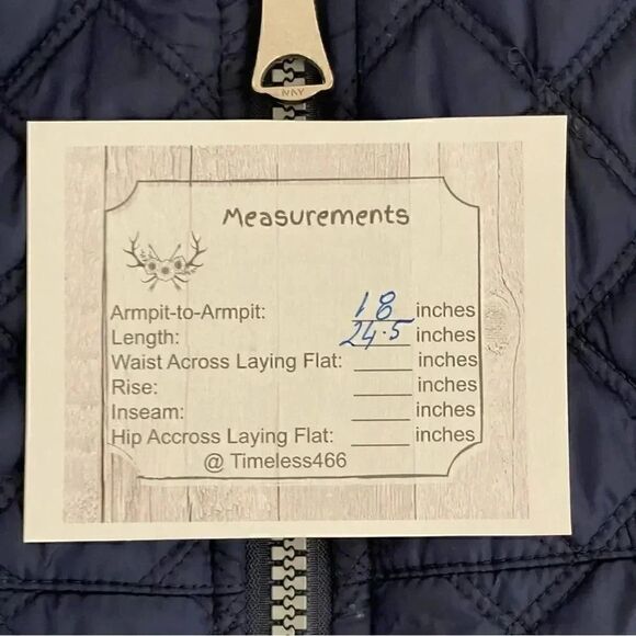 Marc New York Womens
Medium M Quilted Sleeveless
Vest Blue  Full Zip SZ XS - Picture 10 of 11